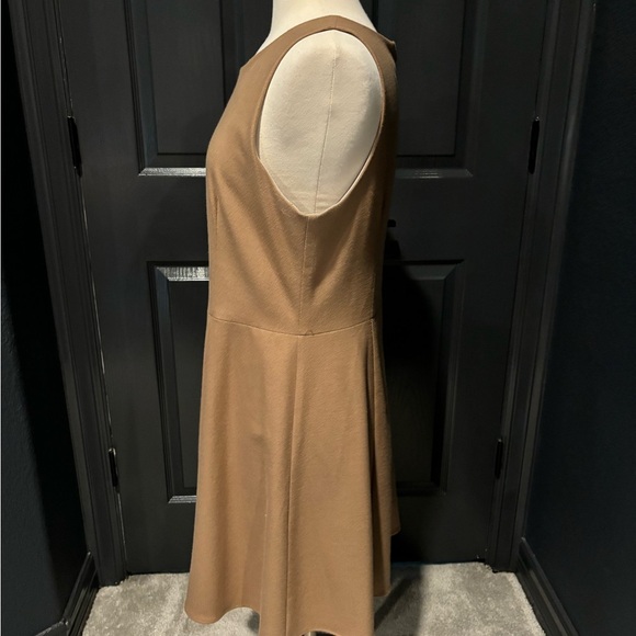 DREW Tan A-Line Mini Dress Scoop Neck Sleeveless - Picture 2 of 4